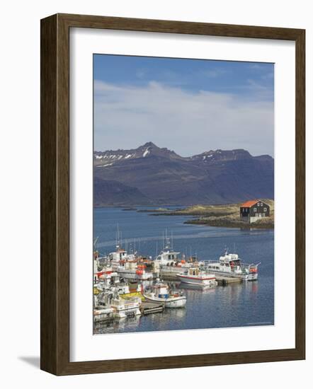 Fishing Boats in Djupivogur Harbour, East Area, Iceland, Polar Regions-Neale Clarke-Framed Photographic Print