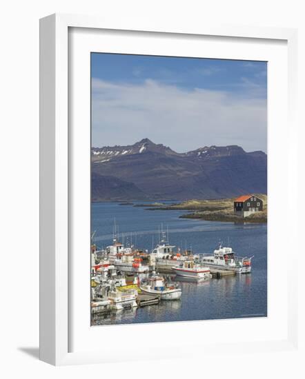 Fishing Boats in Djupivogur Harbour, East Area, Iceland, Polar Regions-Neale Clarke-Framed Photographic Print