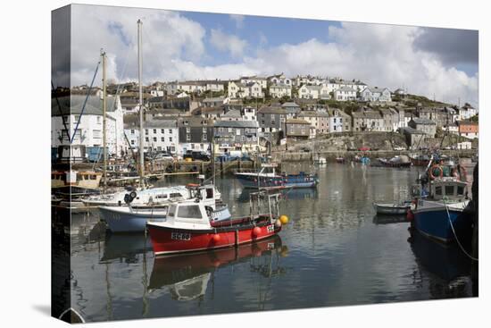 Fishing Boats in Fishing Harbour, Mevagissey, Cornwall, England, United Kingdom, Europe-Stuart Black-Stretched Canvas