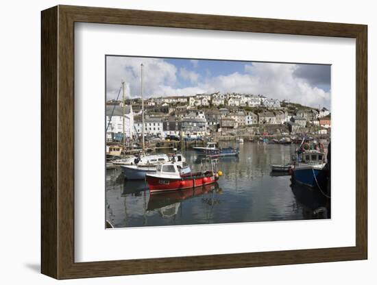 Fishing Boats in Fishing Harbour, Mevagissey, Cornwall, England, United Kingdom, Europe-Stuart Black-Framed Photographic Print