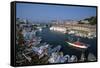Fishing Boats in Harbor-Vittoriano Rastelli-Framed Stretched Canvas