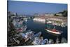 Fishing Boats in Harbor-Vittoriano Rastelli-Stretched Canvas