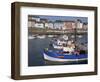 Fishing Boats in Harbour and Houses on Waterfront Beyond, Rosmeur, Douarnenez, Bretagne, France-Thouvenin Guy-Framed Photographic Print