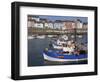 Fishing Boats in Harbour and Houses on Waterfront Beyond, Rosmeur, Douarnenez, Bretagne, France-Thouvenin Guy-Framed Photographic Print