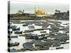 Fishing Boats in Harbour, Coastal Area of Vizhinjam, Trivandrum, Kerala, India-Balan Madhavan-Stretched Canvas