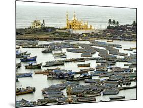 Fishing Boats in Harbour, Coastal Area of Vizhinjam, Trivandrum, Kerala, India-Balan Madhavan-Mounted Photographic Print