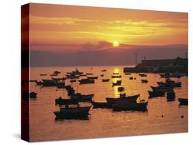 Fishing Boats in Harbour, Finisterre, Galicia, Spain, Europe-Ken Gillham-Stretched Canvas