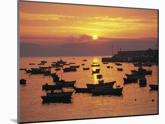 Fishing Boats in Harbour, Finisterre, Galicia, Spain, Europe-Ken Gillham-Mounted Photographic Print