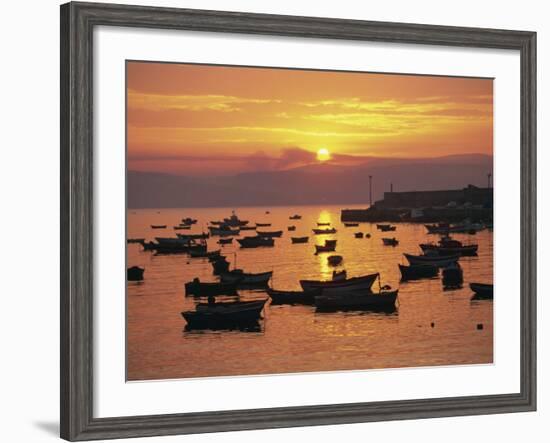 Fishing Boats in Harbour, Finisterre, Galicia, Spain, Europe-Ken Gillham-Framed Photographic Print