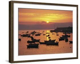 Fishing Boats in Harbour, Finisterre, Galicia, Spain, Europe-Ken Gillham-Framed Photographic Print