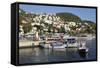 Fishing Boats in Harbour, Kas, Lycia-Stuart Black-Framed Stretched Canvas