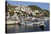 Fishing Boats in Harbour, Kas, Lycia-Stuart Black-Stretched Canvas