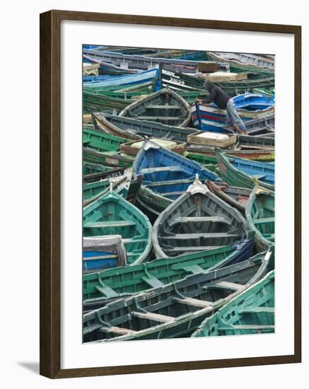 Fishing Boats in Harbour, Safi, Atlantic Coast, Morocco-Walter Bibikow-Framed Photographic Print