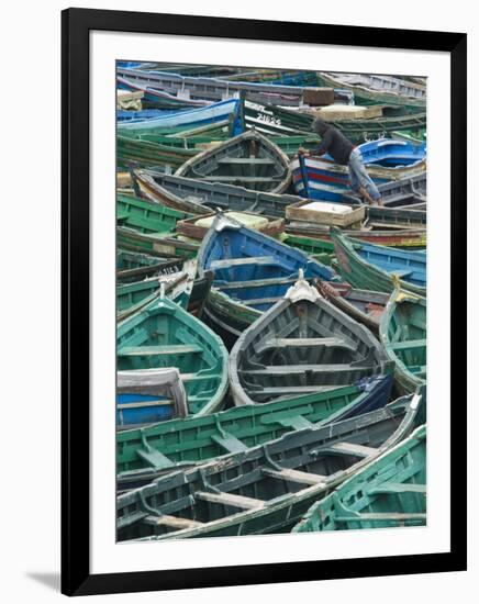 Fishing Boats in Harbour, Safi, Atlantic Coast, Morocco-Walter Bibikow-Framed Photographic Print