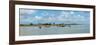 Fishing boats in Kaladan River, Rakhine State, Myanmar-null-Framed Photographic Print