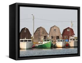 Fishing Boats in Malpeque Harbour, Malpeque, Prince Edward Island, Canada, North America-Michael DeFreitas-Framed Stretched Canvas