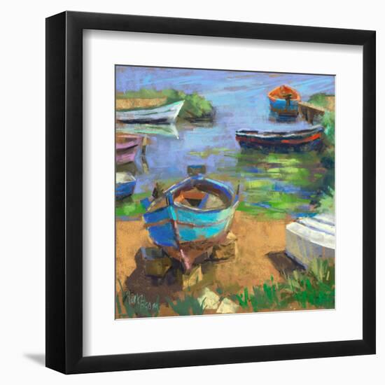 Fishing Boats in Marsala-Nancie King Mertz-Framed Art Print