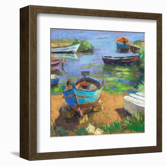 Fishing Boats in Marsala-Nancie King Mertz-Framed Art Print