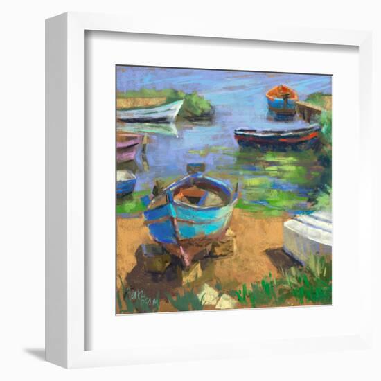 Fishing Boats in Marsala-Nancie King Mertz-Framed Art Print