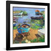 Fishing Boats in Marsala-Nancie King Mertz-Framed Art Print