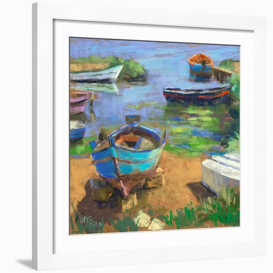 Fishing Boats in Marsala-Nancie King Mertz-Framed Art Print