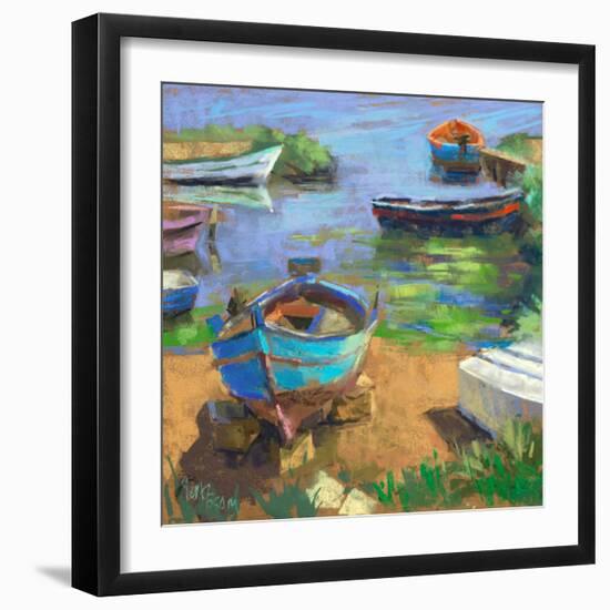 Fishing Boats in Marsala-Nancie King Mertz-Framed Art Print