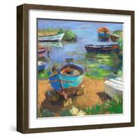 Fishing Boats in Marsala-Nancie King Mertz-Framed Art Print