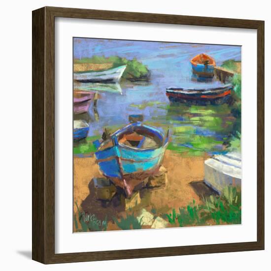 Fishing Boats in Marsala-Nancie King Mertz-Framed Art Print