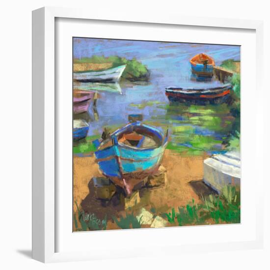 Fishing Boats in Marsala-Nancie King Mertz-Framed Art Print