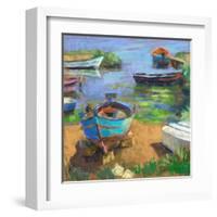 Fishing Boats in Marsala-Nancie King Mertz-Framed Art Print