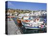 Fishing Boats in Mykonos Town, Island of Mykonos, Cyclades, Greek Islands, Greece, Europe-Richard Cummins-Stretched Canvas