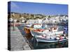 Fishing Boats in Mykonos Town, Island of Mykonos, Cyclades, Greek Islands, Greece, Europe-Richard Cummins-Stretched Canvas