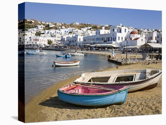 Fishing Boats in Mykonos Town, Island of Mykonos, Cyclades, Greek Islands, Greece, Europe-Richard Cummins-Stretched Canvas