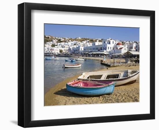 Fishing Boats in Mykonos Town, Island of Mykonos, Cyclades, Greek Islands, Greece, Europe-Richard Cummins-Framed Photographic Print