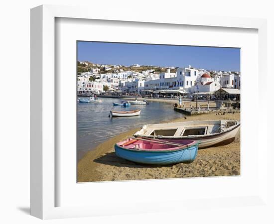 Fishing Boats in Mykonos Town, Island of Mykonos, Cyclades, Greek Islands, Greece, Europe-Richard Cummins-Framed Photographic Print