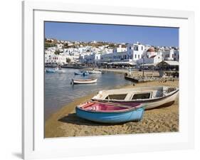 Fishing Boats in Mykonos Town, Island of Mykonos, Cyclades, Greek Islands, Greece, Europe-Richard Cummins-Framed Photographic Print