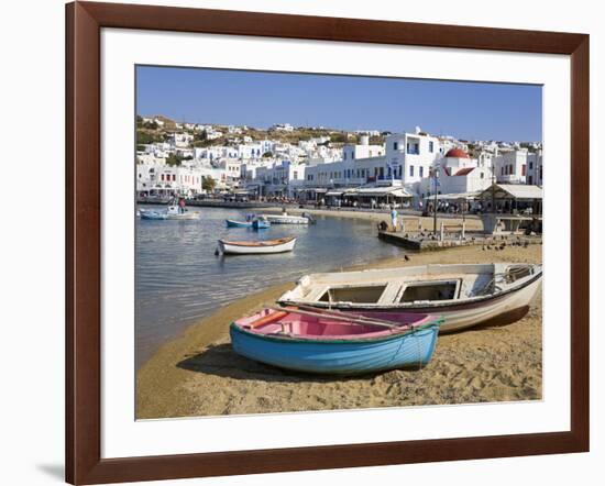 Fishing Boats in Mykonos Town, Island of Mykonos, Cyclades, Greek Islands, Greece, Europe-Richard Cummins-Framed Photographic Print