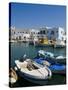 Fishing Boats in Naoussa, Paros, Greece-Bill Bachmann-Stretched Canvas