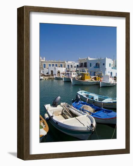 Fishing Boats in Naoussa, Paros, Greece-Bill Bachmann-Framed Photographic Print