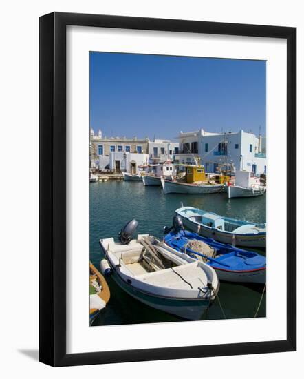 Fishing Boats in Naoussa, Paros, Greece-Bill Bachmann-Framed Photographic Print