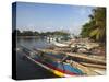 Fishing Boats in Negombo Lagoon, Negombo, Western Province, Sri Lanka, Asia-Ian Trower-Stretched Canvas