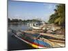 Fishing Boats in Negombo Lagoon, Negombo, Western Province, Sri Lanka, Asia-Ian Trower-Mounted Photographic Print