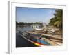 Fishing Boats in Negombo Lagoon, Negombo, Western Province, Sri Lanka, Asia-Ian Trower-Framed Photographic Print