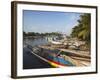 Fishing Boats in Negombo Lagoon, Negombo, Western Province, Sri Lanka, Asia-Ian Trower-Framed Photographic Print