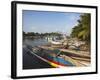 Fishing Boats in Negombo Lagoon, Negombo, Western Province, Sri Lanka, Asia-Ian Trower-Framed Photographic Print