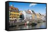 Fishing Boats in Nyhavn, 17th Century Waterfront, Copenhagen, Denmark, Scandinavia, Europe-Michael Runkel-Framed Stretched Canvas