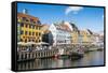 Fishing Boats in Nyhavn, 17th Century Waterfront, Copenhagen, Denmark, Scandinavia, Europe-Michael Runkel-Framed Stretched Canvas