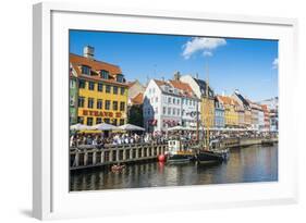 Fishing Boats in Nyhavn, 17th Century Waterfront, Copenhagen, Denmark, Scandinavia, Europe-Michael Runkel-Framed Photographic Print