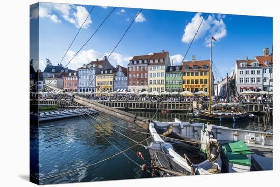 Fishing Boats in Nyhavn, 17th Century Waterfront, Copenhagen, Denmark, Scandinavia, Europe-Michael Runkel-Stretched Canvas