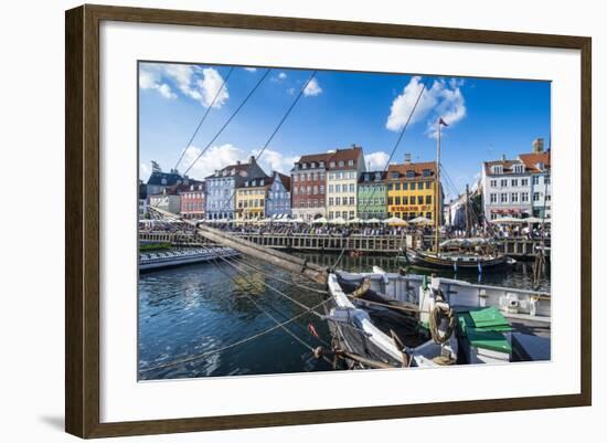 Fishing Boats in Nyhavn, 17th Century Waterfront, Copenhagen, Denmark, Scandinavia, Europe-Michael Runkel-Framed Photographic Print